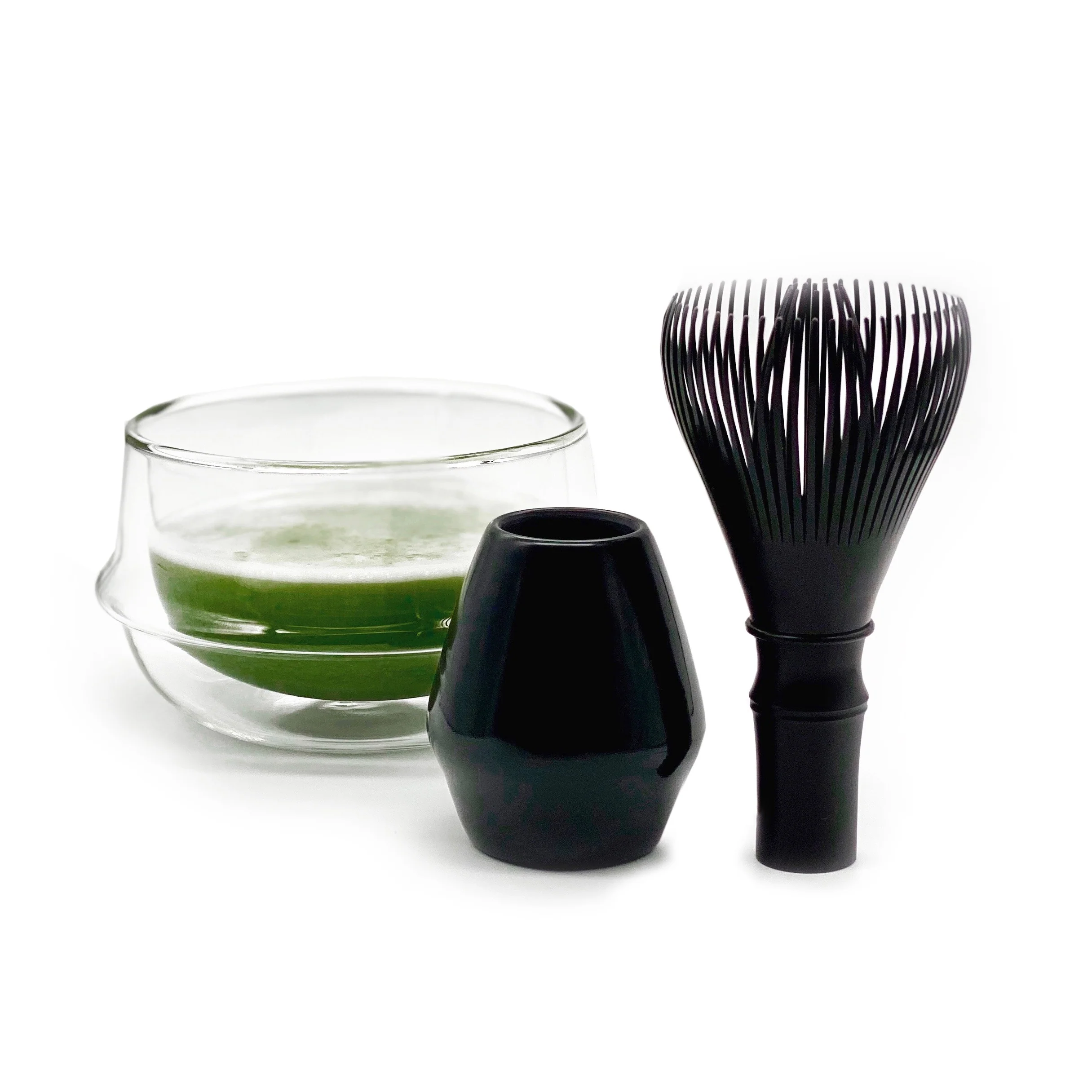 MATCHADO Black Resin Whisk with Holder - Image 4