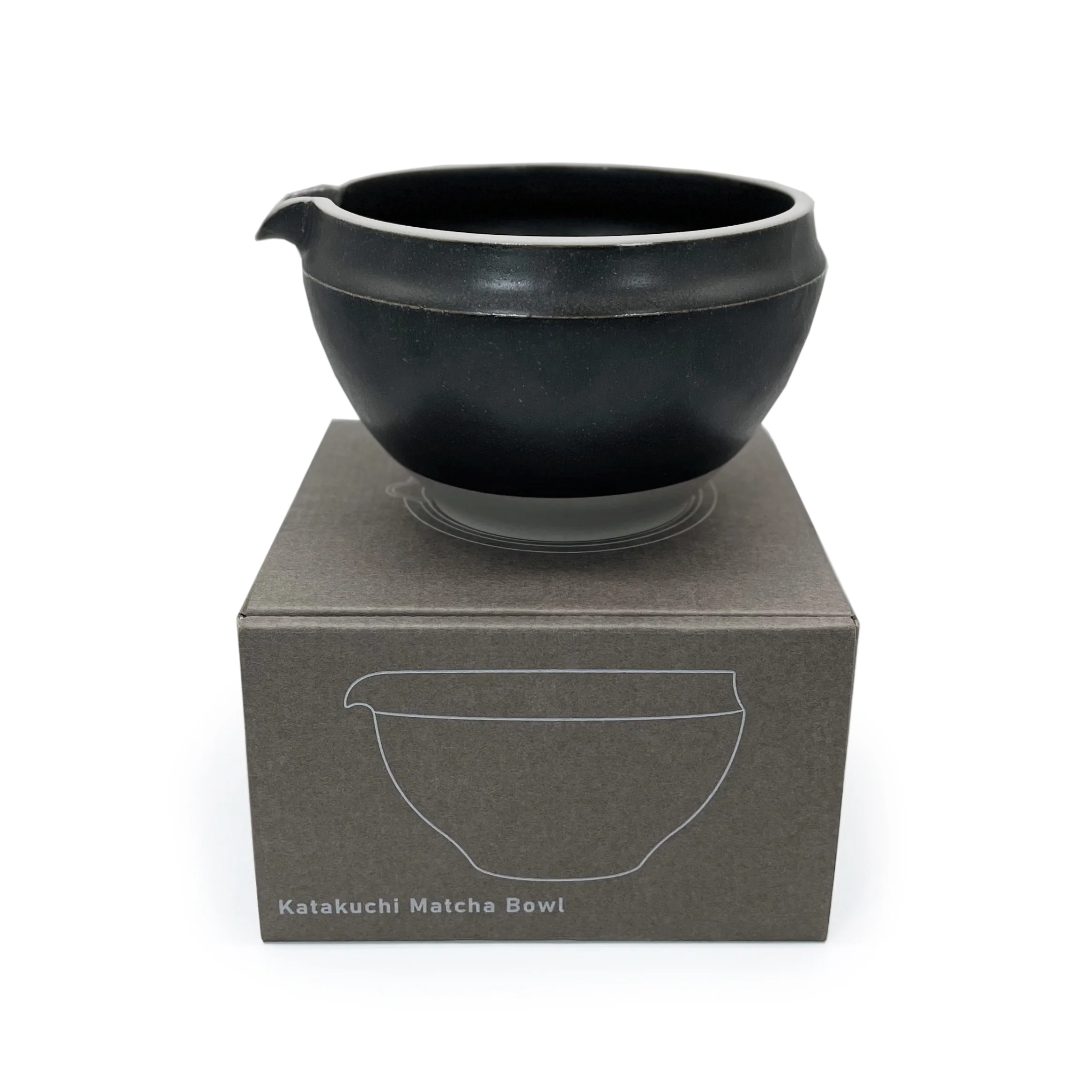 MATCHADO Katakuchi Matcha Bowl (Black) - Easy Whisking & Precise Pouring - Authentic Stoneware - Image 4