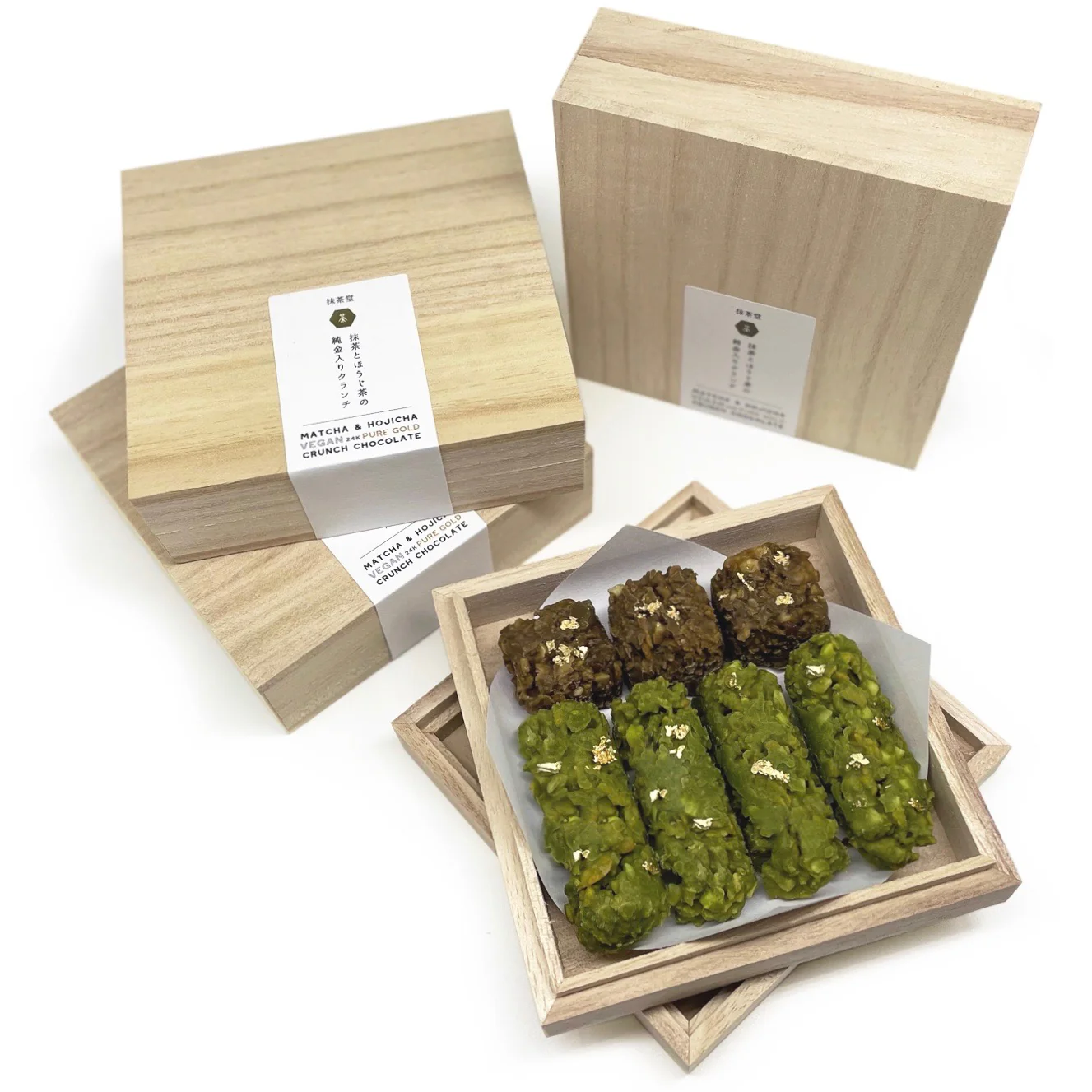 Vegan 24k Pure Gold Crunch Chocolates - Gift Box - Image 3