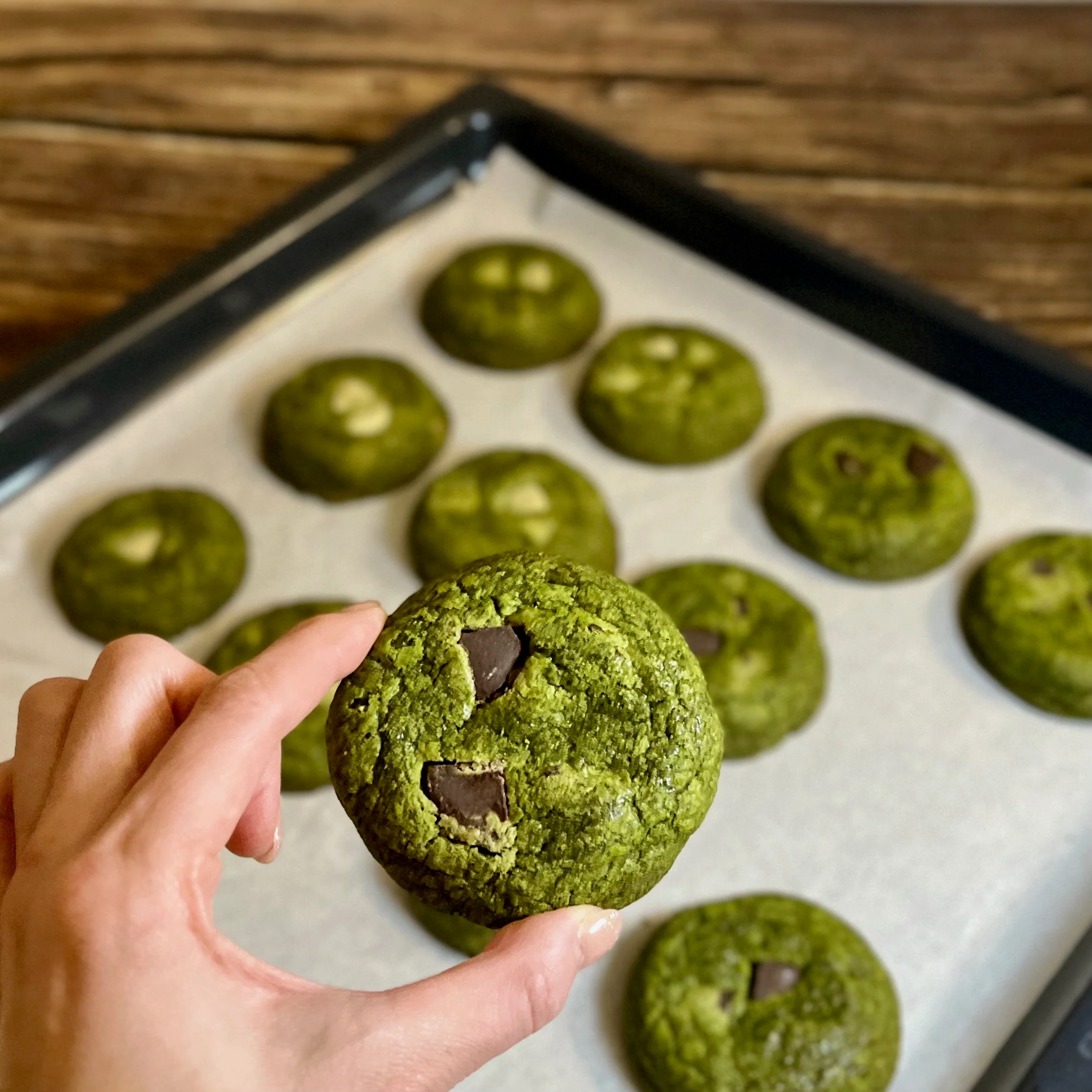 MATCHADO Vegan Matcha Dark Chocolate Cookie (Wholesale) | 9 pcs per Pack - Image 3